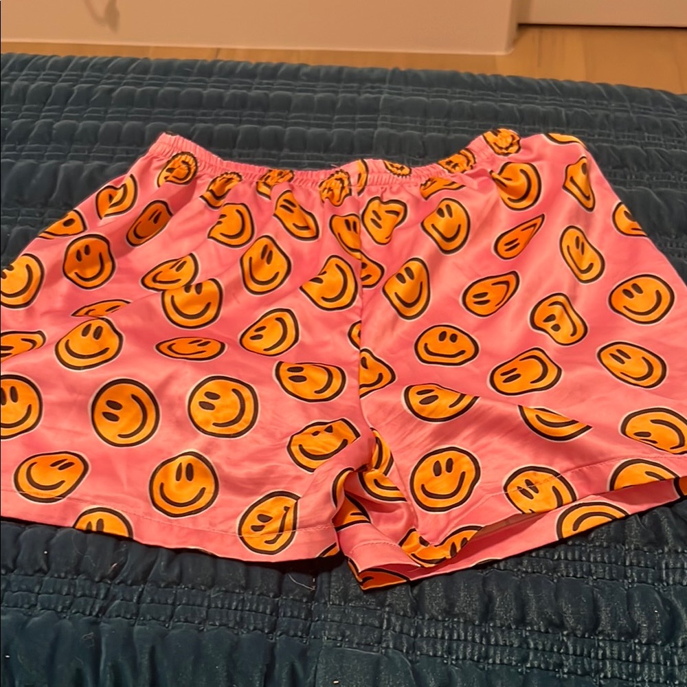 Smiley Face Pink Kids Pajama Bottoms
